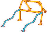 Roll Cage - Door Bar - Pro-Street - Weld-On - 1.75 in Diameter - 0.134 in Wall - Steel - Natural - Universal - Pair thumbnail 1