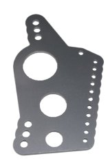Four Link Bracket - Housing Bracket - Top Gun - Weld-On - 1/4 in Thick - 5/8 in Holes - Shock Mount - Chromoly - Natural - 3 in Axle Tubes - Each thumbnail 1