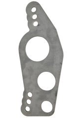 Four Link Bracket - Housing Bracket - Top Gun - Weld-On - 1/4 in Thick - 5/8 in Holes - Steel - Natural - 3 in Axle Tubes - Each thumbnail 1
