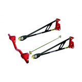 Ladder Bar Kit - Stage 1 - 32 in Long - Double Adjustable - 1-3/4 in Crossmember - Bracket / Hardware - Steel - Kit thumbnail 1