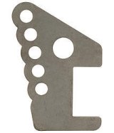 Ladder Bar Chassis Bracket - Weld-On - 1/4 in Thick - 3/4 in Holes - Steel - Natural - 2 x 3 in Crossmembers - Each thumbnail 1
