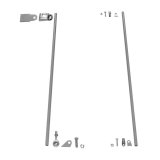 Window Net Installation Kit - Buckle Style - Hardware Included - Steel - Natural - Funny Car Window Nets - Kit thumbnail 1