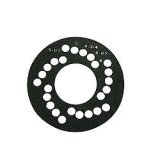 Bolt Circle Template - 5 x 4 in to 5 x 5-1/2 in Bolt Circles - Aluminum - Black Paint - Each thumbnail 1