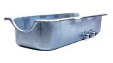 Engine Oil Pan - Dry Sump - 4.5 in Deep - Two 12 AN Male Passenger Side Pickups - Steel - Zinc Plated - 2-Piece Seal - Small Block Chevy - Each thumbnail 1