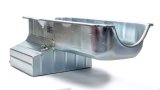 Engine Oil Pan - Claimer Pan - Rear Sump - 8 qt - 8 in Deep - Steel - Zinc Plated - 1-Piece Seal - Small Block Chevy - Each thumbnail 1
