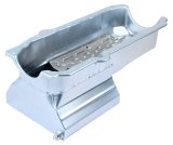 Engine Oil Pan - Street / Strip - Rear Sump - 8 qt - 8 in Deep - T Style Sump - Steel - Zinc Plated - 2-Piece Seal - Small Block Chevy - Each thumbnail 1