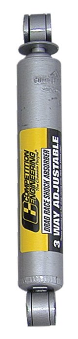Shock - Drag - Monotube - 10.44 in Compressed / 16.41 in Extended - 1.63 in OD - 3 Way Adjustable - Steel - Gray Paint - Rear - Each thumbnail 1