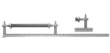 Suspension Tube Ruler - 5/16 to 3/4 in Rod End Adapters - Aluminum - Natural - Kit thumbnail 1
