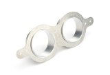 Brake Duct Flange - Dual Round - 3 in Tube - Aluminum - Natural - Each thumbnail 1