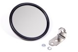 Mirror - Side View - Round - 5 in Diameter - L Bracket - Steel - Black Paint - Each thumbnail 1