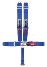 Harness - 5 Point - Latch and Link - SFI 16.1 - 50 in Length - Pull Down Adjust - Bolt-In / Wrap Around - Individual Harness - Blue - Kit thumbnail 1