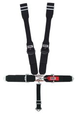 Harness - 5 Point - Latch and Link - SFI 16.1 - 52 in Length - Pull Down Adjust - Bolt-In / Wrap Around - Individual Harness - Black Hardware - HANS Ready - Black - Kit thumbnail 1