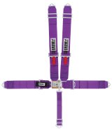 Harness - 5 Point - Latch and Link - SFI 16.1 - 50 in Length - Pull Down Adjust - Bolt-In / Wrap Around - Individual Harness - Purple - Kit thumbnail 1