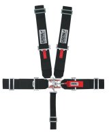 Harness - 5 Point - Latch and Link - SFI 16.1 - 50 in Length - Pull Down Adjust - Wrap Around - Individual Harness - Black - Kit thumbnail 1