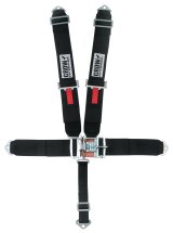Harness - 5 Point - Latch and Link - SFI 16.1 - 55 in Length - Pull Down Adjust - Bolt-In / Wrap Around - Individual Harness - Black - Kit thumbnail 1