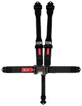 Harness - 5 Point - Latch and Link - SFI 16.1 - 55 in Length - Pull Down Adjust - Bolt-In / Wrap Around - Individual Harness - Black Hardware - HANS Ready - Black - Kit thumbnail 1