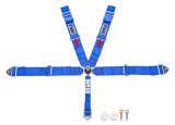 Harness - Kam Lock - 5 Point - SFI 16.1 - 52 in Length - Pull Up Adjust - Clip In / Wrap Around - Individual Harness - Blue - Kit thumbnail 1
