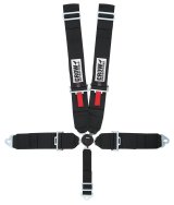 Harness - Kam Lock - 5 Point - SFI 16.1 - 52 in Length - Pull Down Adjust - Clip-In / Wrap Around - Individual Harness - Black - Kit thumbnail 1