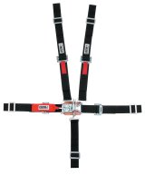 Harness - Latch and Link - 5 Point - SFI 16.2 - 55 in Length - Pull Down Adjust - Wrap Around - Individual Harness - Black - Kit thumbnail 1