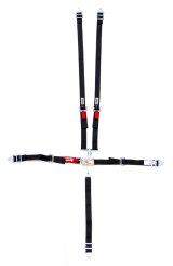 Harness - 5 Point - Latch and Link - SFI 16.2 - 50 in Length - Pull Up Adjust - Bolt-In / Wrap Around - Individual Harness - Black - Jr Dragster / Quarter Midget - Kit thumbnail 1