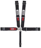 Harness - 5 Point - Latch and Link - SFI 16.1 - Pull Down Adjust - Left Adjust Only - Wrap Around - Individual Harness - Black - Kit thumbnail 1