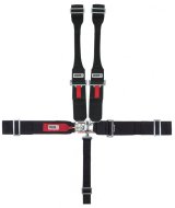 Harness - 5 Point - Latch and Link - SFI 16.1 - Pull Down Adjust - Left Adjust Only - Wrap Around - Individual Harness - HANS Ready - Black - Kit thumbnail 1