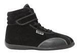 Driving Shoe - Mid-Top - SFI 3.3/5 - Suede Outer - Fire Retardant Cotton Inner - Black - Size Youth 1 - Pair thumbnail 1