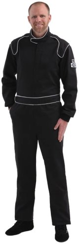 Driving Suit - Legacy - 1-Piece - SFI 3.2A/1 - Single Layer - Proban - Black - Medium - Each thumbnail 1