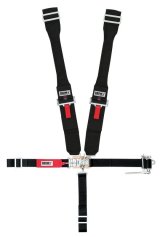 Harness - 5 Point - Latch and Link - SFI 16.1 - Pull Down / Ratchet Adjust - Wrap Around - Individual Harness - Black Hardware - Black - Kit thumbnail 1