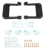 Step Bars - Hoop II - Mount Kit Included - Aluminum - Black Powder Coat - Ford Fullsize Truck 1981-98 - Pair thumbnail 1