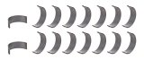Connecting Rod Bearing - V-Series - 0.001 in Oversize - Extra Oil Clearance - Narrowed - Small Block Chevy - Kit thumbnail 1