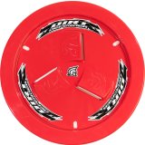Mud Cover - Bolt-On - Hardware Included - Vented - Cover Only - Plastic - Red - 15 in Wheels - Each thumbnail 1