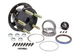 Wheel Hub - Rear - 5 x 5.00 Wheel - Bearings / Dust Cap / Hardware / Wheel Studs Included - Seals - Steel - Black Powder Coat - 2-7/8 in Smart Tube - Each thumbnail 1