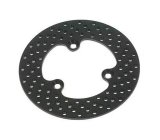 Brake Rotor - Drilled - 10.875 in OD - 0.315 in Thick - 3 x 5.000 in Bolt Pattern - Aluminum - Black Anodized - Each thumbnail 1