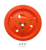 Mud Cover - Ultimate Real - Quick Turn Fasteners - Hardware Included - Vented - Cover Only - Plastic - Fluorescent Orange - 15 in Wheels - Each thumbnail 1