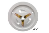 Mud Cover - Ultimate - Bolt-On - Hardware Included - Vented - Cover Only - Plastic - White - 15 in Wheels - Each thumbnail 1