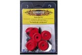 Countersunk Bolt Kit - 1/4-20 in Thread - 1.375 in Long - Hex Head - Countersunk Washers / Nuts - Plastic / Steel - Red - Set of 10 thumbnail 1