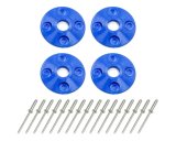 Scuff Plate - 1.5 in OD - 0.5 in ID - Plastic - Blue - Set of 4 thumbnail 1