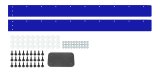 Air Valance - 2-Piece - Plastic - Blue - Street Stock - Kit thumbnail 1