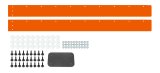 Air Valance - 2-Piece - Plastic - Fluorescent Orange - Street Stock - Kit thumbnail 1