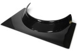 Cockpit Deflector - 3 in Height - 19.75 in Long x 28.25 in Wide - Plastic - Black - Dirt Late Model - Each thumbnail 1