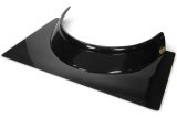 Cockpit Deflector - 3 in Height - 19.75 in Long x 28.25 in Wide - Plastic - Black - Dirt Late Model - Each thumbnail 2