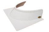 Cockpit Deflector - 3 in Height - 19.75 in Long x 28.25 in Wide - Plastic - White - Dirt Late Model - Each thumbnail 1