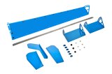 Spoiler - 72 x 8 in - Adjustable - 2-Piece - Plastic - Blue - Dirt Late Model - Kit thumbnail 1