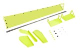 Spoiler - 72 x 8 in - Adjustable - 2-Piece - Plastic - Fluorescent Yellow - Dirt Late Model - Kit thumbnail 1