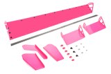 Spoiler - 72 x 8 in - Adjustable - 2-Piece - Plastic - Pink - Dirt Late Model - Kit thumbnail 1