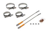 Collector Tethers - Premium - 10 in Cable - 2.125 in Primary Clamps - 3.5 in Collector Clamps - Lock Nuts Included - Orange Sleeve - Kit thumbnail 1