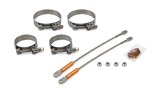 Collector Tethers - Premium - 10 in Cable - 2.375 in Primary Clamps - 3.5 in Collector Clamps - Lock Nuts Included - Orange Sleeve - Kit thumbnail 1