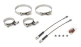 Collector Tethers - Premium - 10 in Cable - 2.375 in Primary Clamps - 4.5 in Collector Clamps - Lock Nuts Included - Orange Sleeve - Kit thumbnail 1