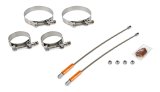 Collector Tethers - Lite - 10 in Cable - 2.375 in Primary Clamps - 4 in Collector Clamps - Lock Nuts Included - Orange Sleeve - Kit thumbnail 1